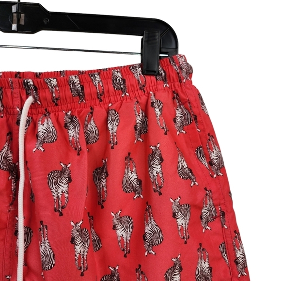 98 Coast Av. Men's Zebra Print Swim Trunks- XXXL - Picture 2 of 6